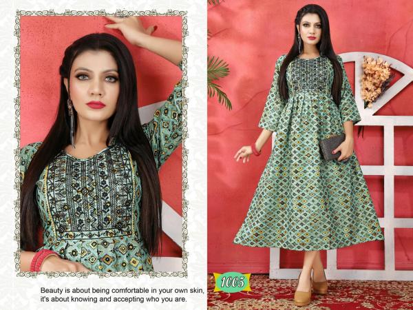 Golden Britt 1 Rayon Wear Rayon Anarkali Kurti Collection